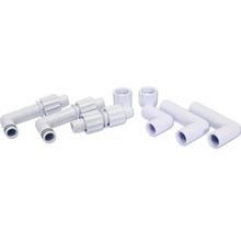 Divers raccords de tuyau de piscine blancs