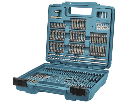 Boîte à outils ouverte avec forets et embouts