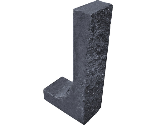 Pierre d'angle en L iMount Passion basalte 16 x 8 x 60 cm = profondeur 30 cm