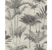 Papier peint intissé 555134 Lirico feuilles gris