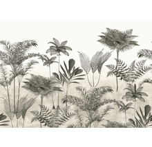 Illustration von Palmen und Farnen als Wanddekoration