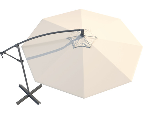 Parasol déporté avec pied en croix pour le jardin