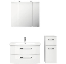 Badezimmermöbel-Set mit Spiegelschrank, Waschtisch und Unterschrank