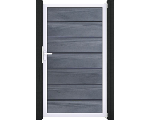 Portillon simple GroJa Flex Grande Premium cadre aluminium 100 x 180 cm gris pierre