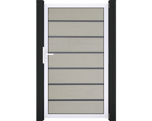 Portillon simple GroJa Flex Grande Premium cadre aluminium 100 x 180 cm bicolore