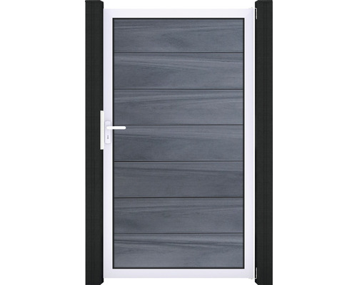 Portillon simple GroJa Flex Grande cadre aluminium 100 x 180 cm gris pierre