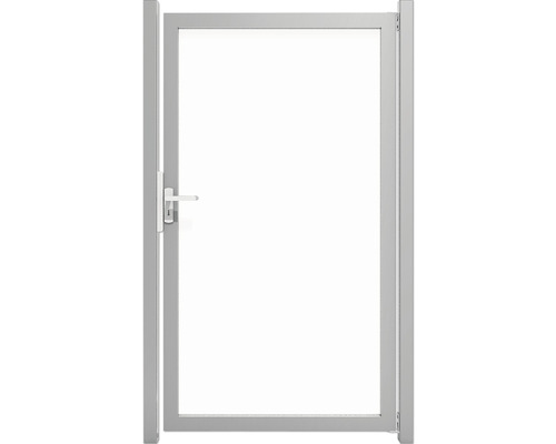 Portillon simple GroJa Belfort cadre aluminium 100 x 180 cm verre transparent