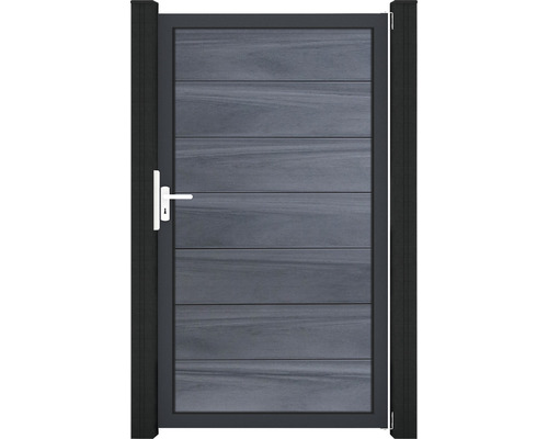 Portillon simple GroJa Flex Grande cadre anthracite 100 x 180 cm gris pierre