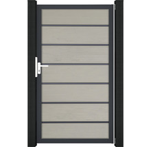 Portillon de jardin avec panneaux horizontaux et poignée