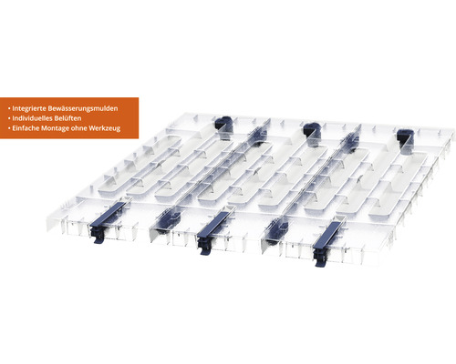 Bewässerungswanne aus Kunststoff mit Belüftung