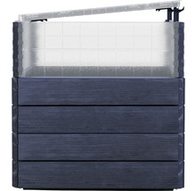 Jardinière surélevée classique GARANTIA Ergo Quadro Turbo Plus L 80 avec système d'économie d'eau Flora 80 x 80 x 80 cm wood