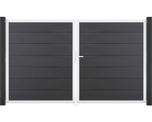 Portillon double GroJa Flex Grande droite cadre aluminium 300 x 180 cm anthracite