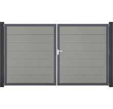 Portail double en aluminium avec poignée