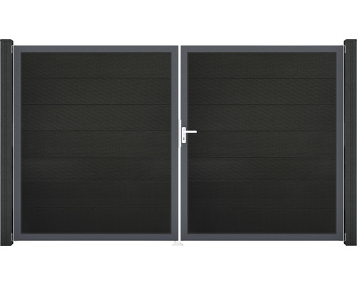 Doppeltor GroJa Flex Grande rechts Rahmen anthrazit 300 x 180 cm schwarz