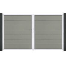 Doppelflügeltor mit horizontalen Paneelen