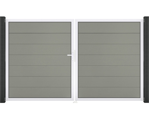 Portillon double GroJa Flex Grande gauche cadre aluminium 300 x 180 cm gris