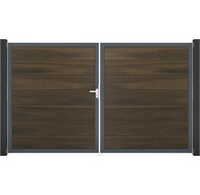 Portail double en bois et métal