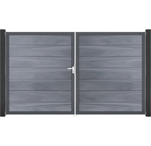 Portail double en plastique avec cadre en aluminium