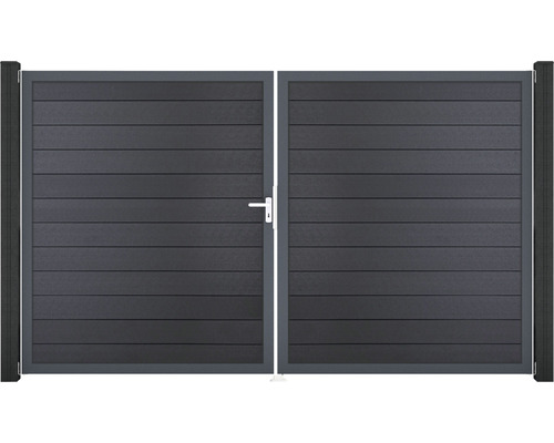 Portillon double GroJa Flex gauche cadre anthracite 300 x 180 cm anthracite