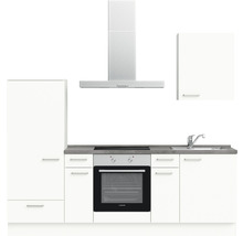 nobilia elements Küchenzeile mit Geräten Urban 240 cm alpinweiss matt vormontiert Variante links 4004539037076