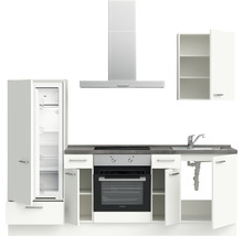 nobilia elements Küchenzeile mit Geräten Urban 240 cm alpinweiss matt vormontiert Variante links 4004539037076