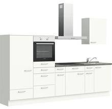 nobilia elements Küchenzeile mit Geräten Urban 300 cm alpinweiss matt vormontiert Variante links 4004539037311