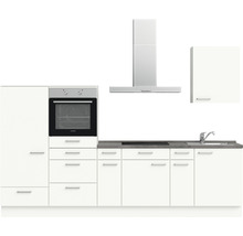 nobilia elements Küchenzeile mit Geräten Urban 300 cm alpinweiss matt vormontiert Variante links 4004539037311