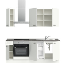 nobilia elements Küchenzeile mit Geräten Urban 210 cm alpinweiss matt vormontiert Variante links 4004539036918