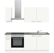 nobilia elements Küchenzeile mit Geräten Urban 210 cm alpinweiss matt vormontiert Variante links 4004539036918