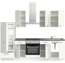 nobilia elements Küchenzeile mit Geräten Urban 270 cm alpinweiss matt vormontiert Variante links 4004539037236