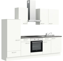 nobilia elements Küchenzeile mit Geräten Urban 270 cm alpinweiss matt vormontiert Variante links 4004539037236