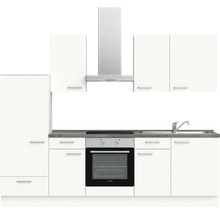 nobilia elements Küchenzeile mit Geräten Urban 270 cm alpinweiss matt vormontiert Variante links 4004539037236