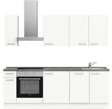 nobilia elements Küchenzeile mit Geräten Urban 240 cm alpinweiss matt vormontiert Variante links 4004539036994
