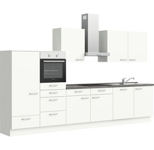 nobilia elements Küchenzeile mit Geräten Urban 360 cm alpinweiss matt vormontiert Variante links 4004539037717