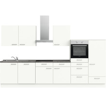 nobilia elements Küchenzeile ohne Geräte Urban 360 cm alpinweiss matt vormontiert Variante rechts 4004539037663