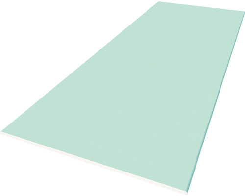 Plaque de plâtre pour pièce humide Knauf Greenboard GKBI imprégné 2000 x 600 x 12,5 mm