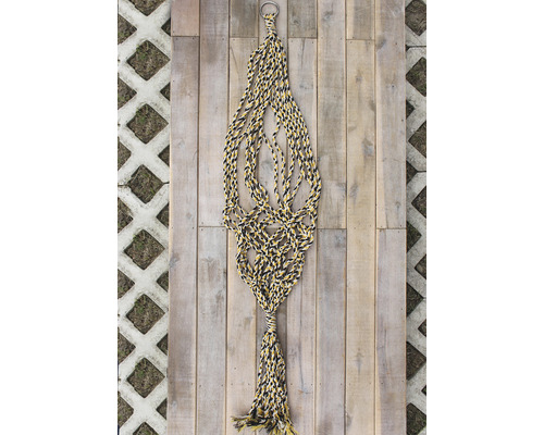 Pflanzenhänger aus geflochtenem Textil mit Ringaufhängung