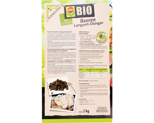 COMPO BIO Engrais longue durée pour fruits rouges Emballage du produit
