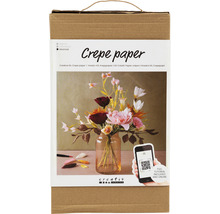 Kreativset Krepppapier mit Blumenarrangement in Vase