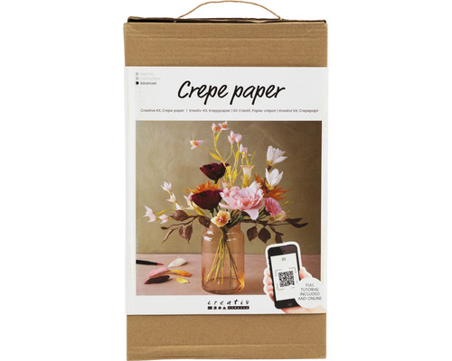 Kit créatif bouquet de fleurs en papier crépon, 105 g