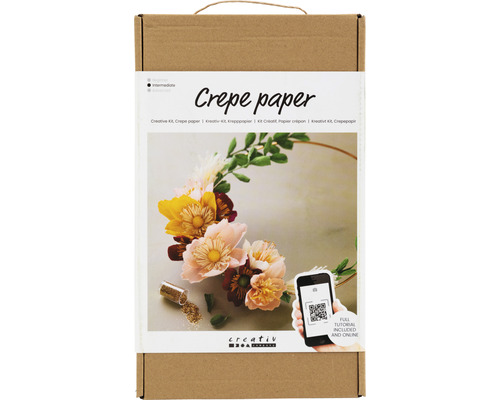 Kit créatif couronne de paille en papier crépon, 150 g