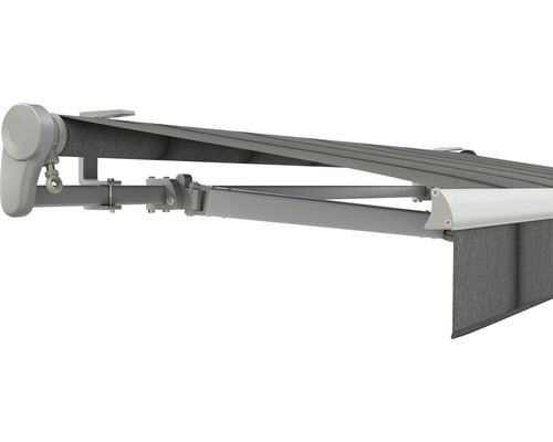 SOLUNA Gelenkarmmarkise Trend 2,5x2 Stoff Dessin D419 Gestell E6EV1 silber eloxiert Antrieb links inkl. Kurbel SOLUNA Gelenkarmmarkise Trend 2,5x2 Stoff Dessin D419 Gestell E6EV1 silber eloxiert Antrieb links inkl. Kurbel