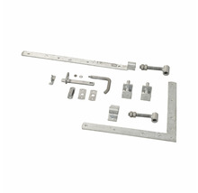 Gartentorbeschlagset aus Metall mit Riegel und Befestigungsmaterial