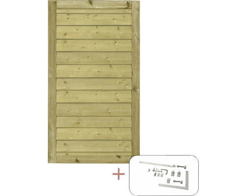 Portail en bois, accessoires de montage inclus