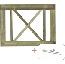 Portail de jardin en bois avec ferrures