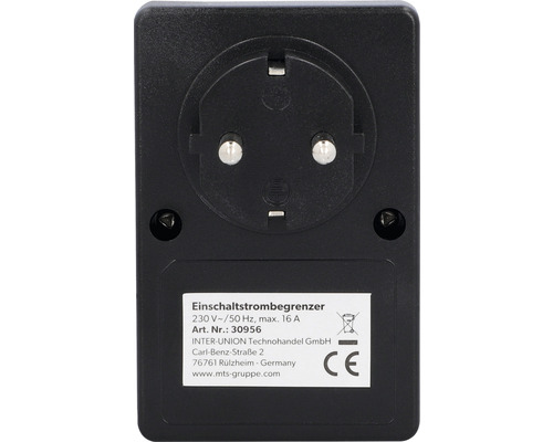 Limiteur de courant d''enclenchement avec 230 volts et 16 ampères maximum