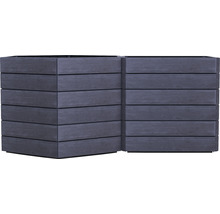 Carré potager classique GARANTIA ERGO Vario 3 avec système d'économie d'eau Flora 110 x 175 x 75 cm wood