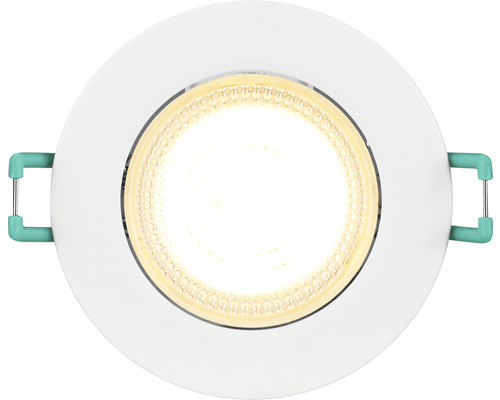 Spot encastrable rond à LED avec ressorts de fixation