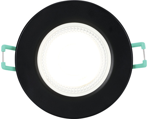 Spot encastrable avec monture ronde noire
