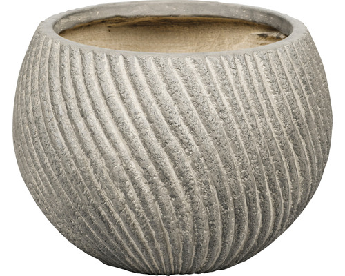 Pot pour plantes Lafiora pierre artificielle ondulé Ø 40 cm sable